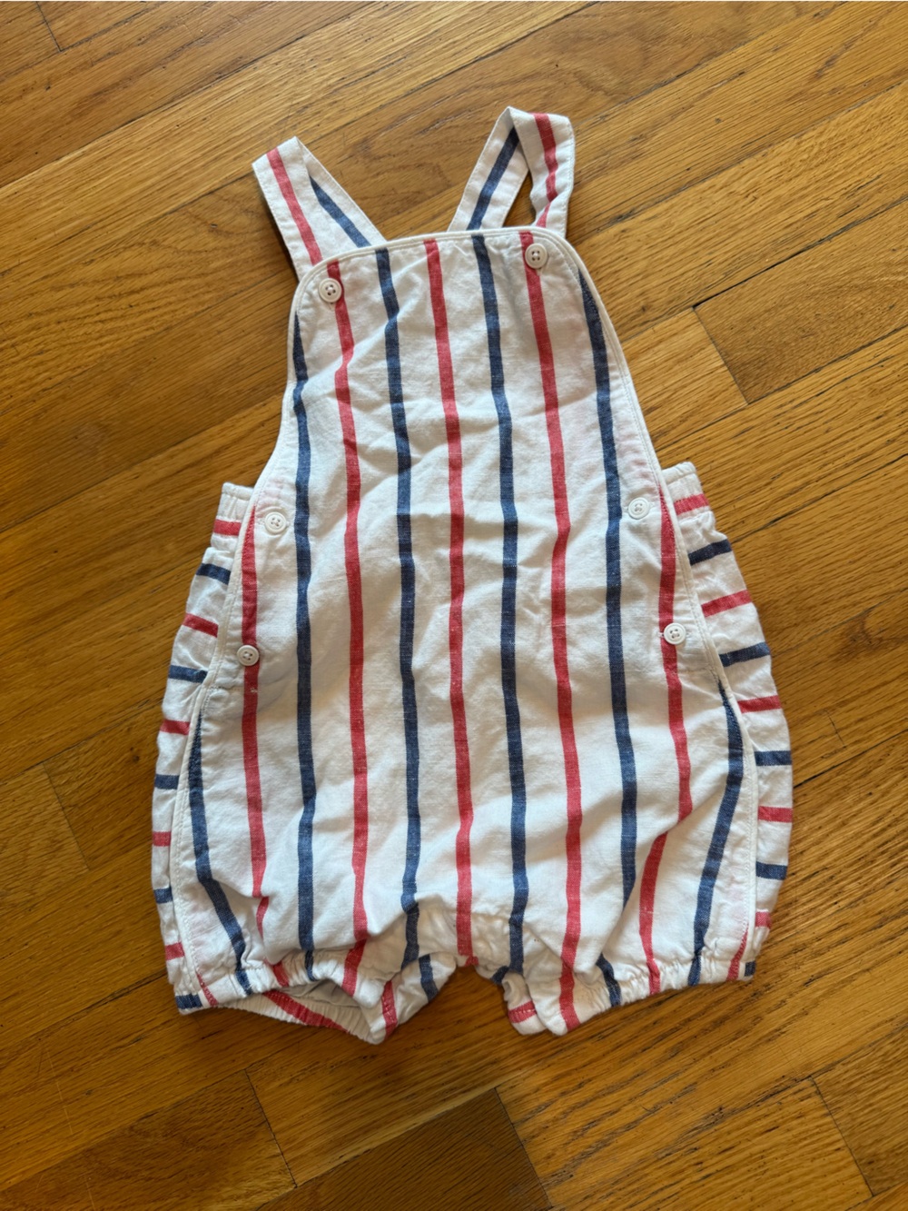 Baby Striped Red & Blue Cotton Romper